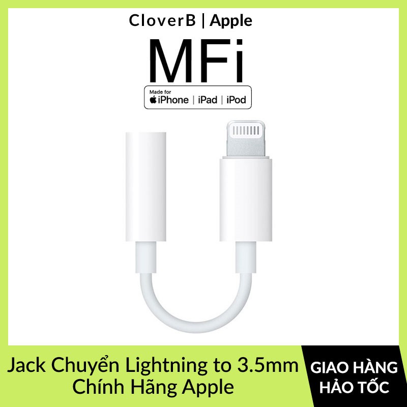 Jack Chuyển Đổi Tai Nghe iPhone Zin Cổng Lightning Sang 3.5mm Có Mic Chính Hãng Bảo Hành 06 Tháng