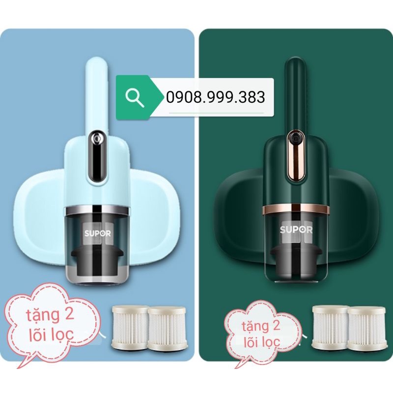 Máy hút bụi mịn SUPOR đa chức năng có đèn UV sát khuẩn diệt bọ li ti