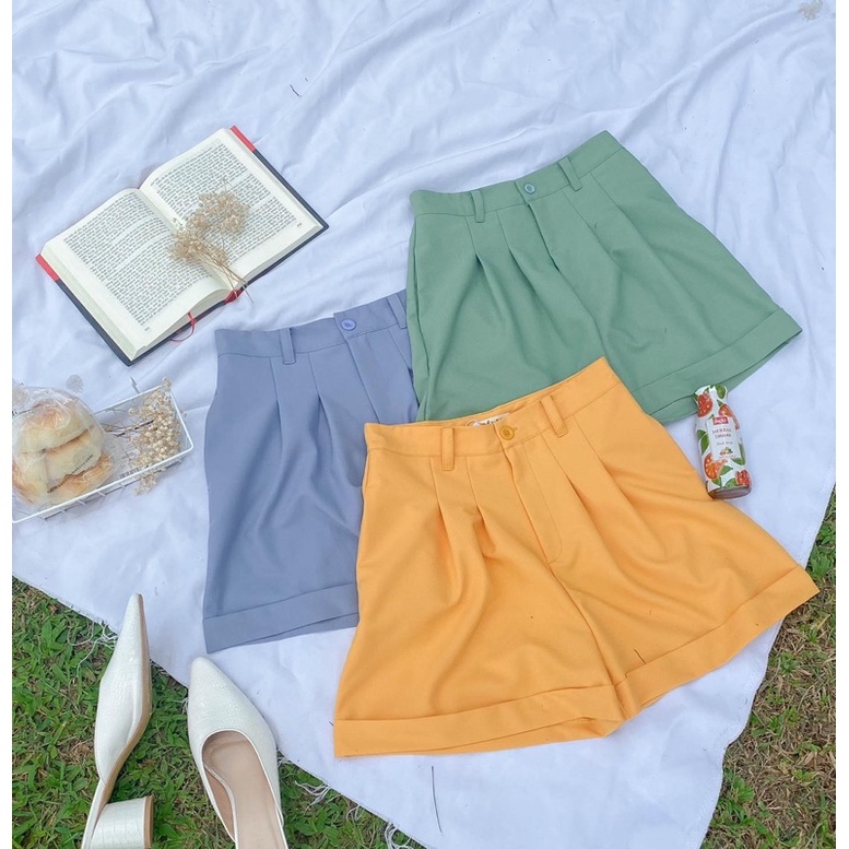 Quần đùi ngắn xếp li basic Cotton Candy Shorts Reverclothings