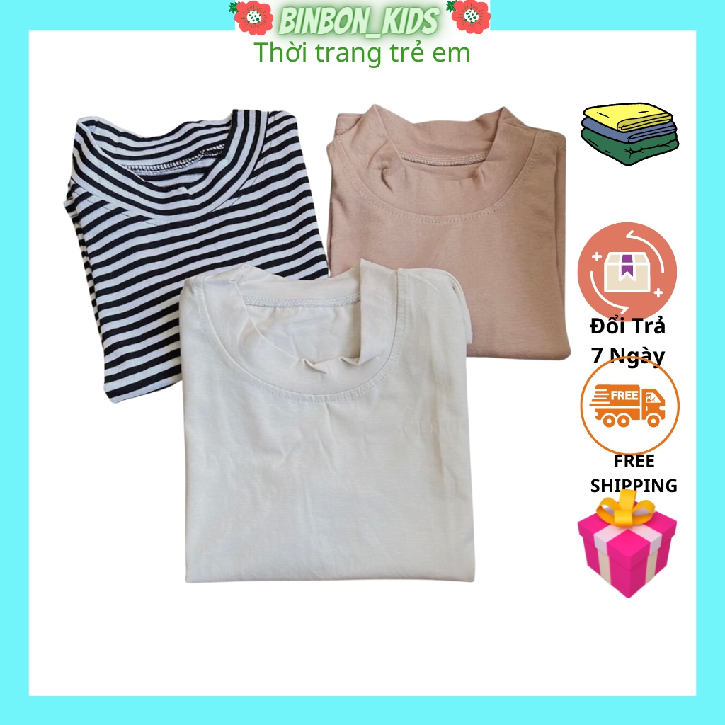 Áo giữ nhiệt cho bé trai và bé gái , Áo thun dài tay cho bé Từ 6-28kg - BINBON KIDS