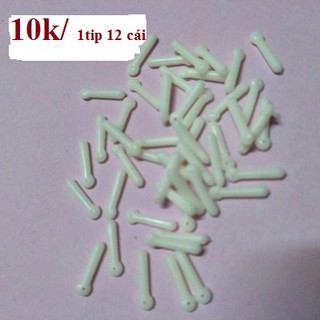 Gim phao trắng size 8-10mm, 10k 1 tip 12 cái