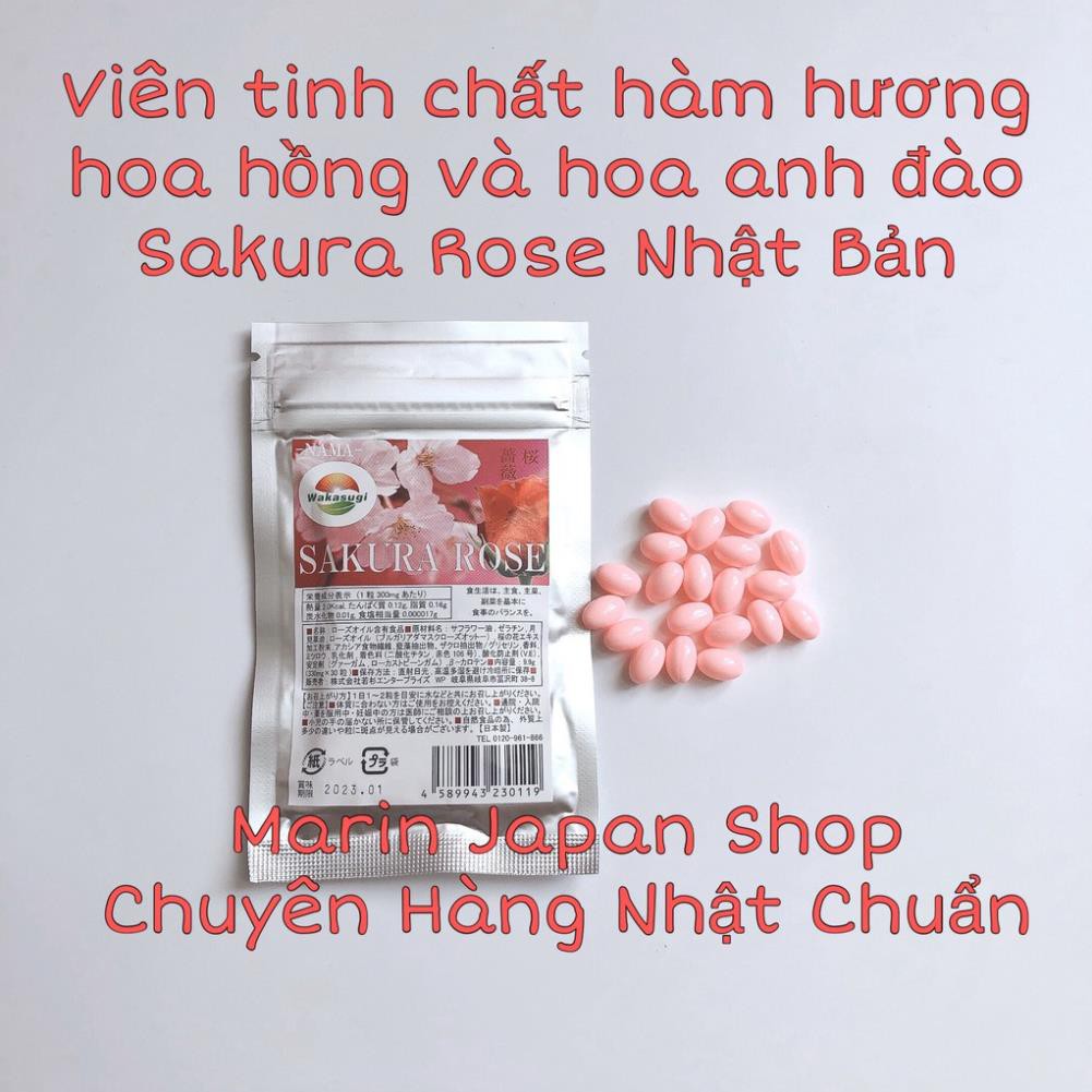 Viên tinh chất hàm hương thơm cơ thể  Hương hoa hồng, vani,đào tiên, sakura Nhật Bản hebora...