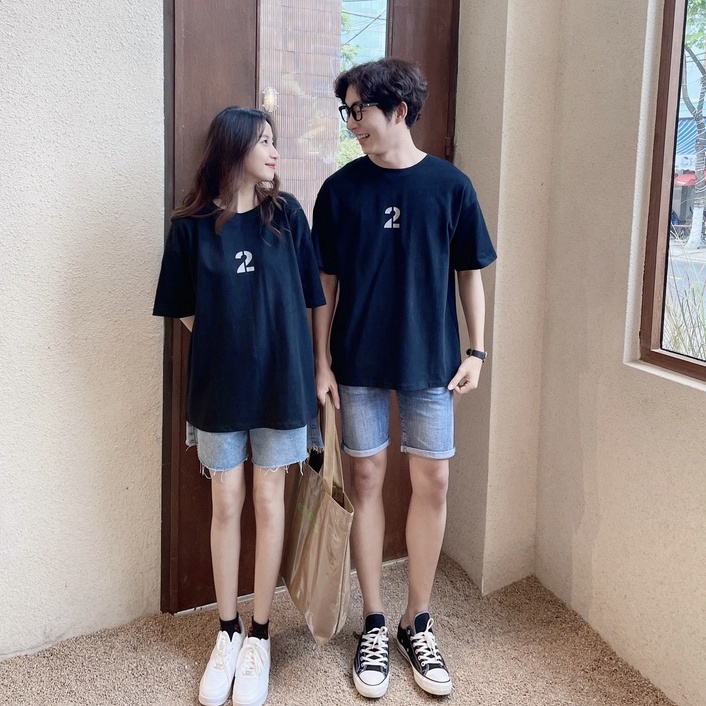 Áo thun unisex nam nữ Fm Style form rộng hoạt tiết siêu xinh 4 màu lựa chọn 205050046