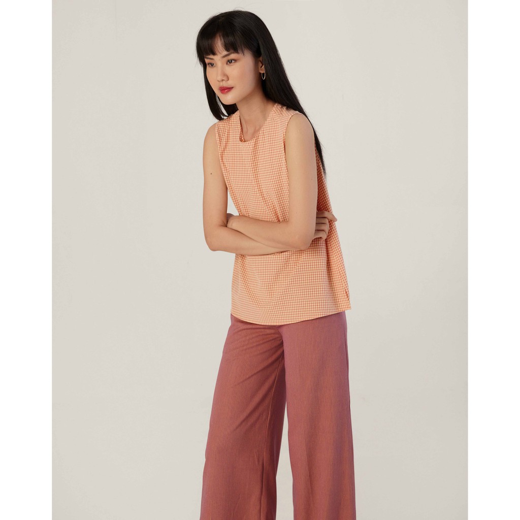 Áo kate cọc tay kẻ sọc Mauve Lines top