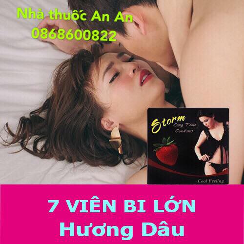 COMBO 10 HỘP BAO CAO SU STORM 7 VIÊN BI LỚN HƯƠNG DÂU