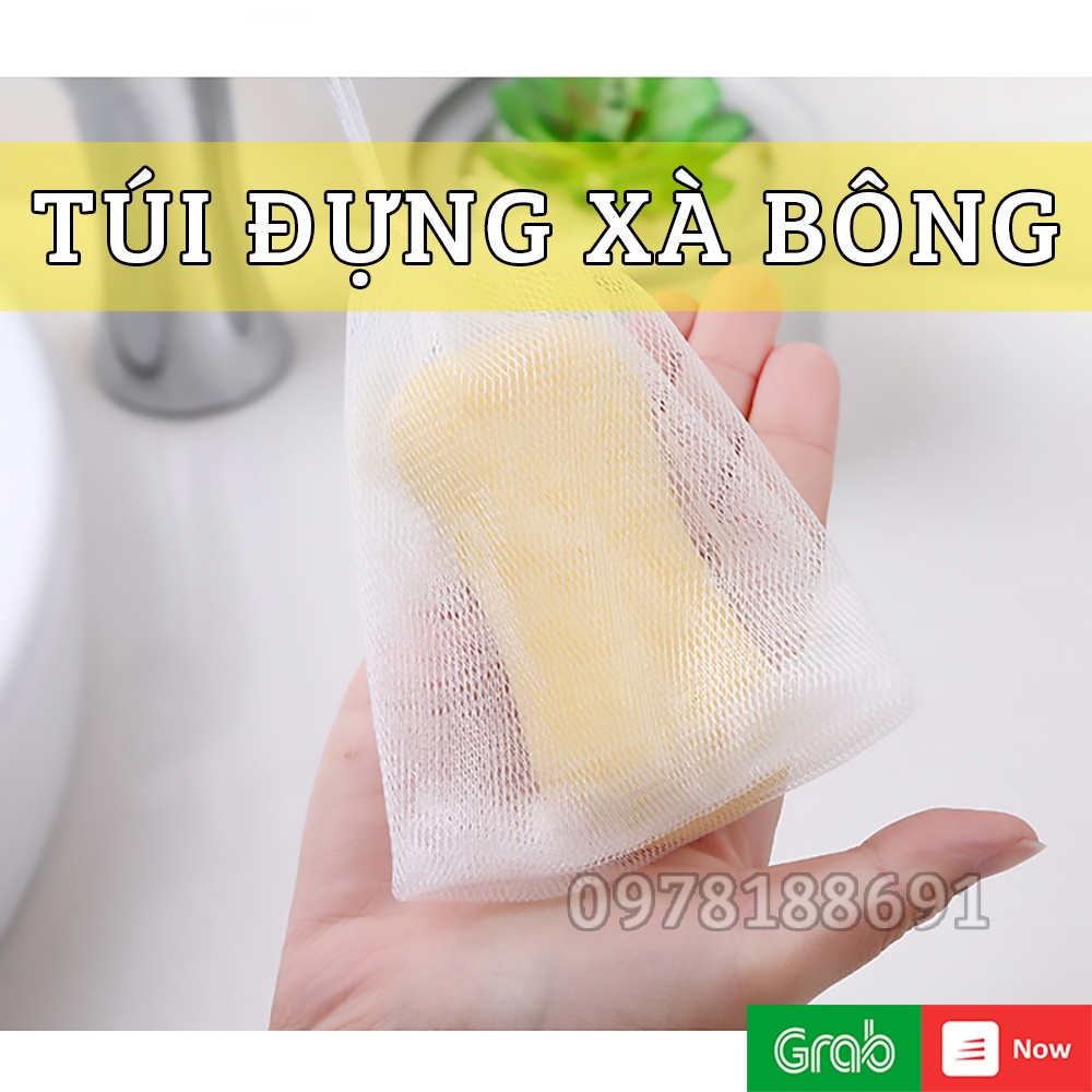 Túi Lưới Đựng Xà Bông Tắm Tạo Bọt Tiện Lợi