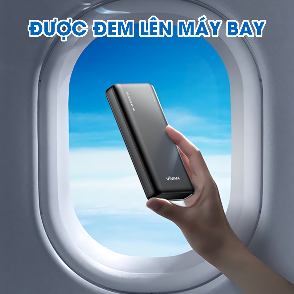 Sạc dự phòng sạc nhanh 22.5w 5A 40000mAh-20000mAh, VIVAN VPB-B40. VPB-A20