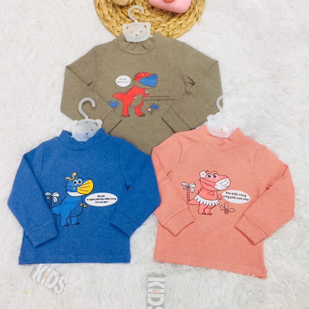 Áo thun áo giữ nhiệt dài tay thu đông cho bé trai bé gái chất dày dặn Dokma sale size 2-6Y DMA392 Lamiha