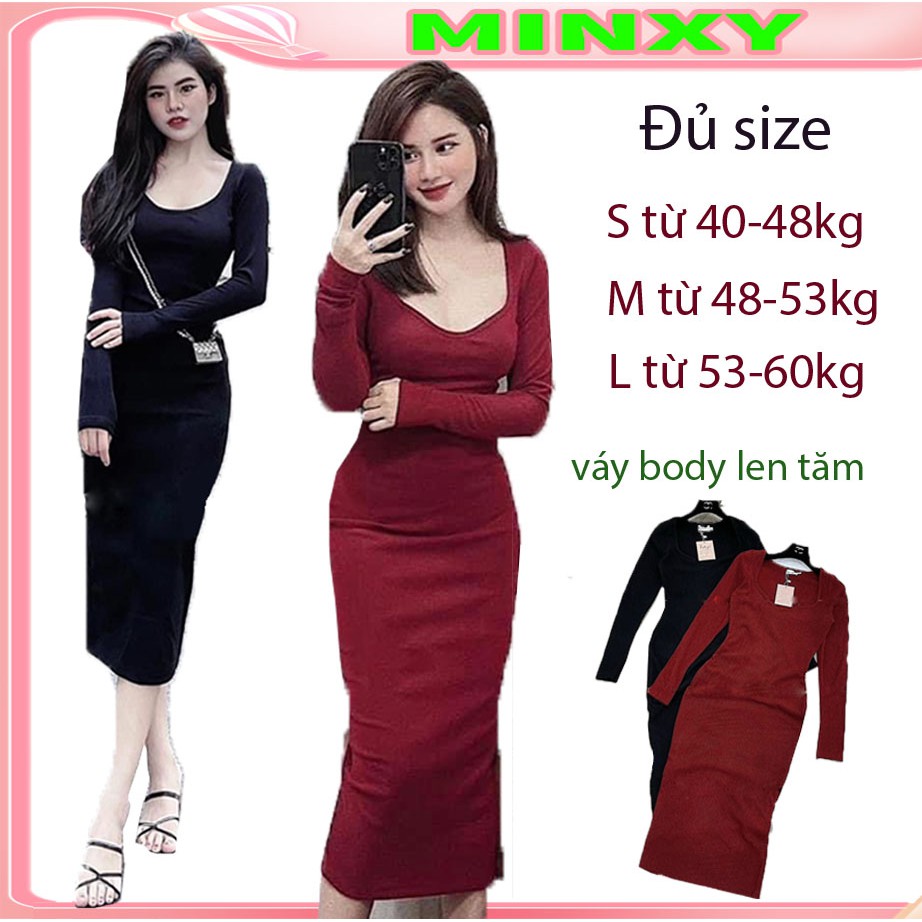 váy body len tăm cổ u,chất len tăm quảng châu siêu đẹp
