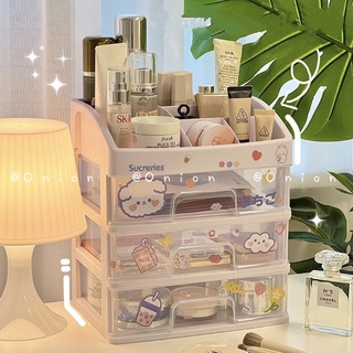 Hộp nhựa ngăn kéo liền khay để bàn học sinh để mỹ phẩm