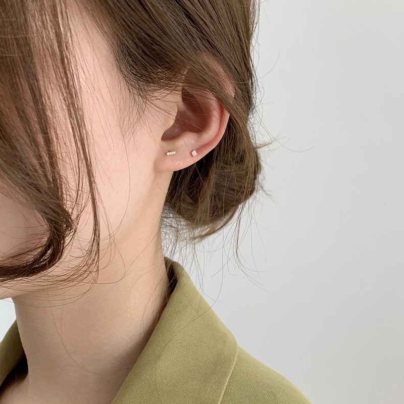 Khuyên tai bạc nữ, Set bông tai 5 món trendy xinh xẻo- TleeSilver