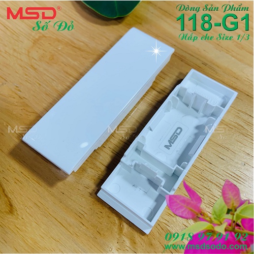 HẠT NẮP CHE KHÔNG THIẾT BỊ - DÒNG 118G1 - MÀU TRẮNG TUYẾT - SIZE 1/3 -