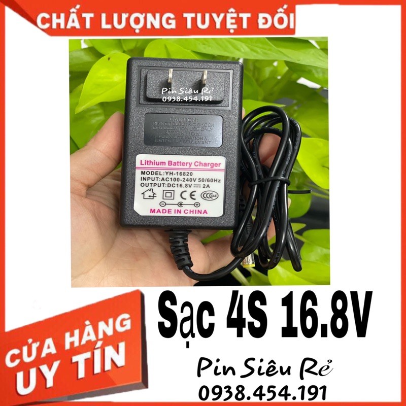 Sac 4s 16,8v 2A có đèn báo sạc