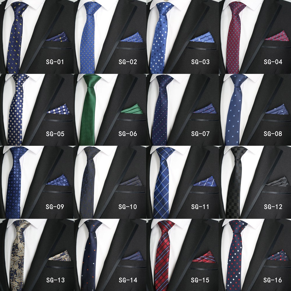 Cà Vạt Lụa Vuông 6CM Sang Trọng Dành Cho Nam