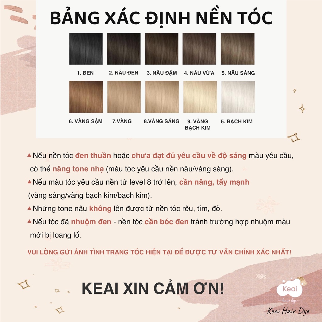 Thuốc nhuộm tóc tại nhà Hạ Tone - Hạ Tông - kèm oxi - không tẩy - Keaihairdye