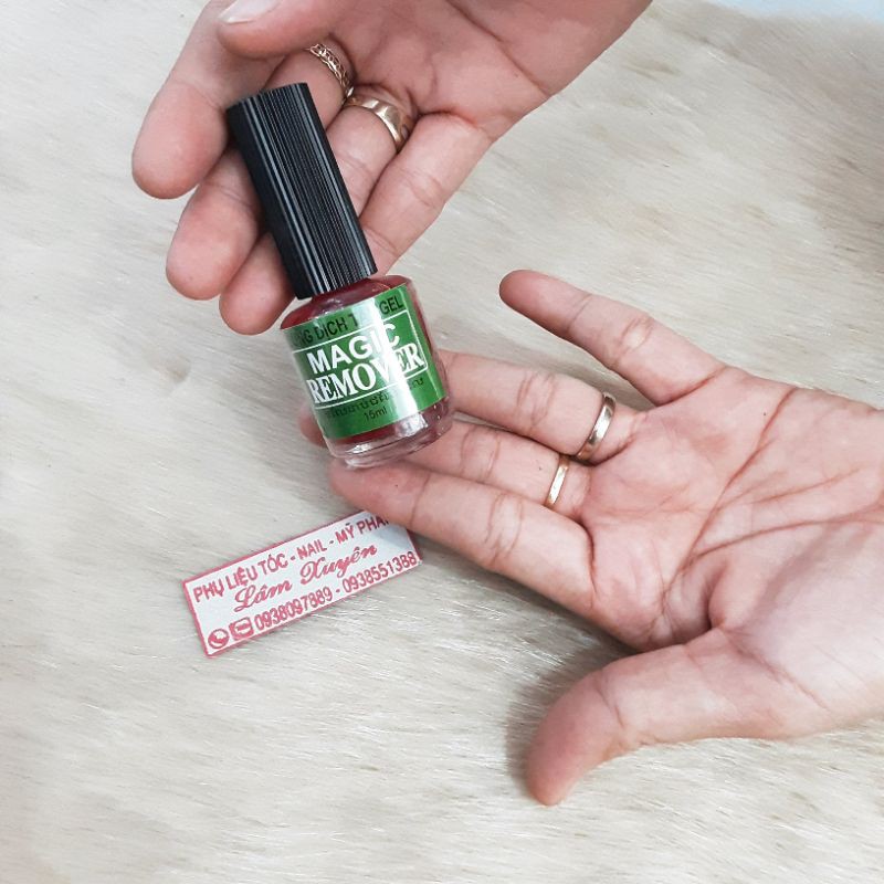 Phá gel lạnh không nóng GIÁ RẺ MAGIC REMOVER 15ml, MAG 15ml  dạng lỏng màu đỏ, phá gel nhanh, không ảnh hưởng sức