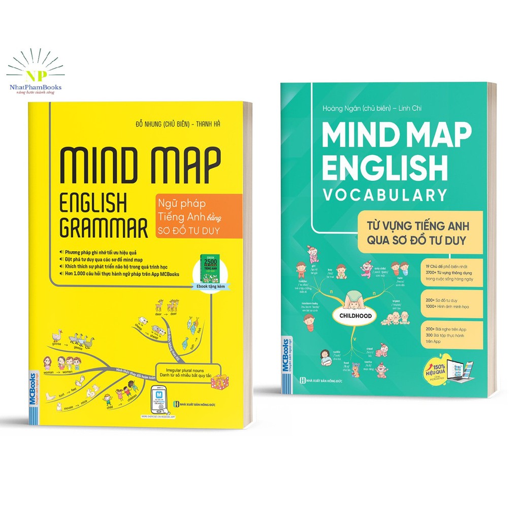 Sách - Combo Mindmap English Grammar và Mindmap English Vocabulary - Học Kèm App Online MCFO9061TC