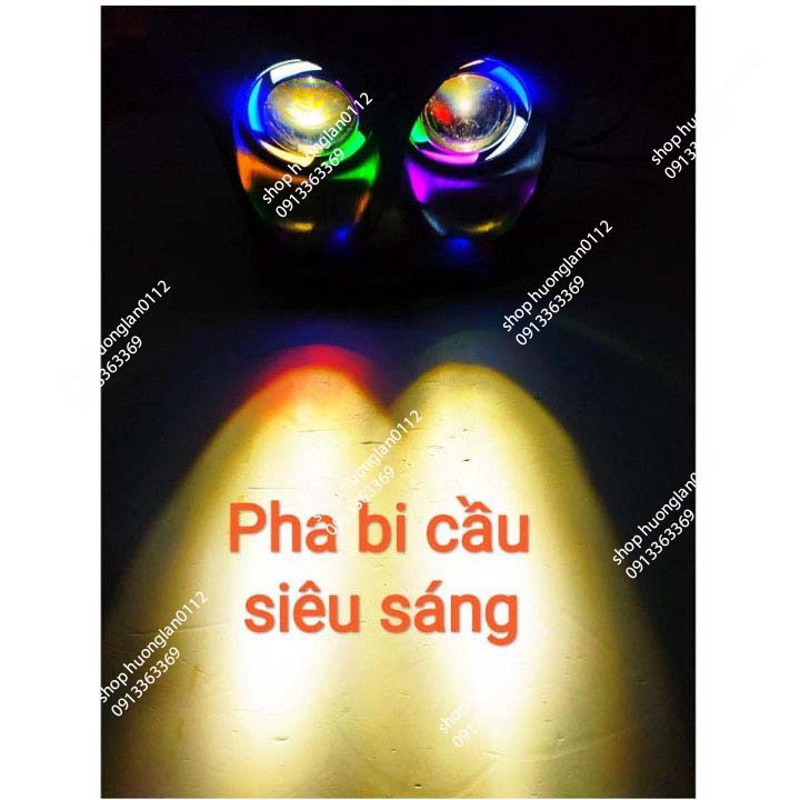 Pha đèn mắt cú xe máy Wave
