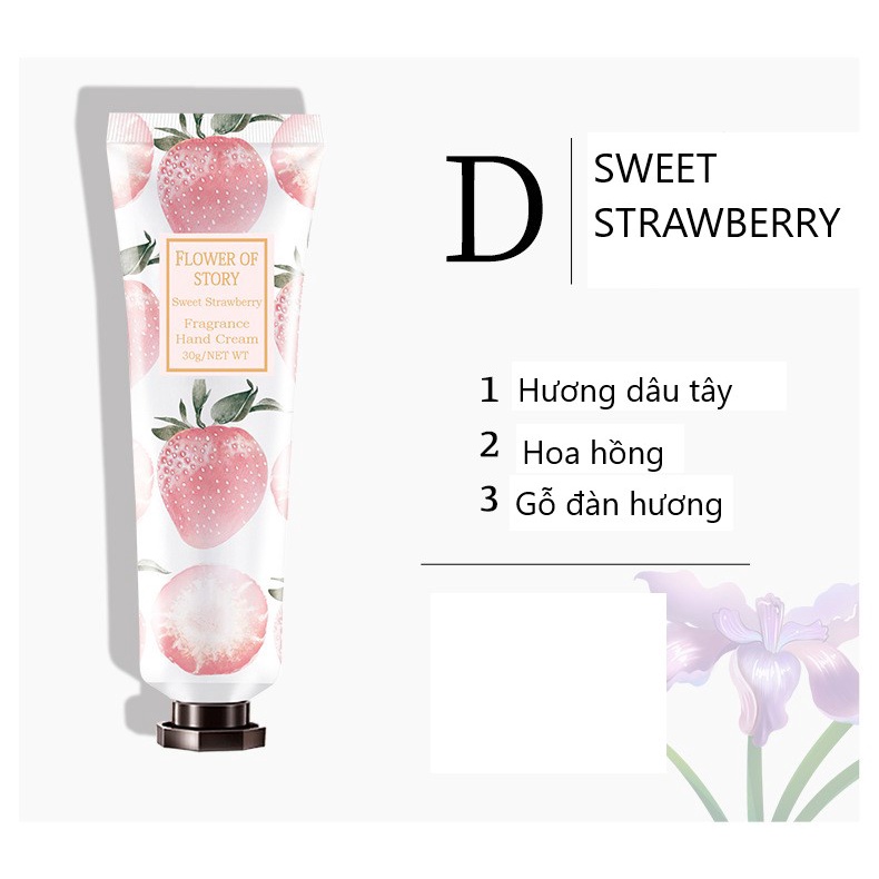 Combo 5 Kem dưỡng da tay FLOWER OF STORY hương nước hoa 30g