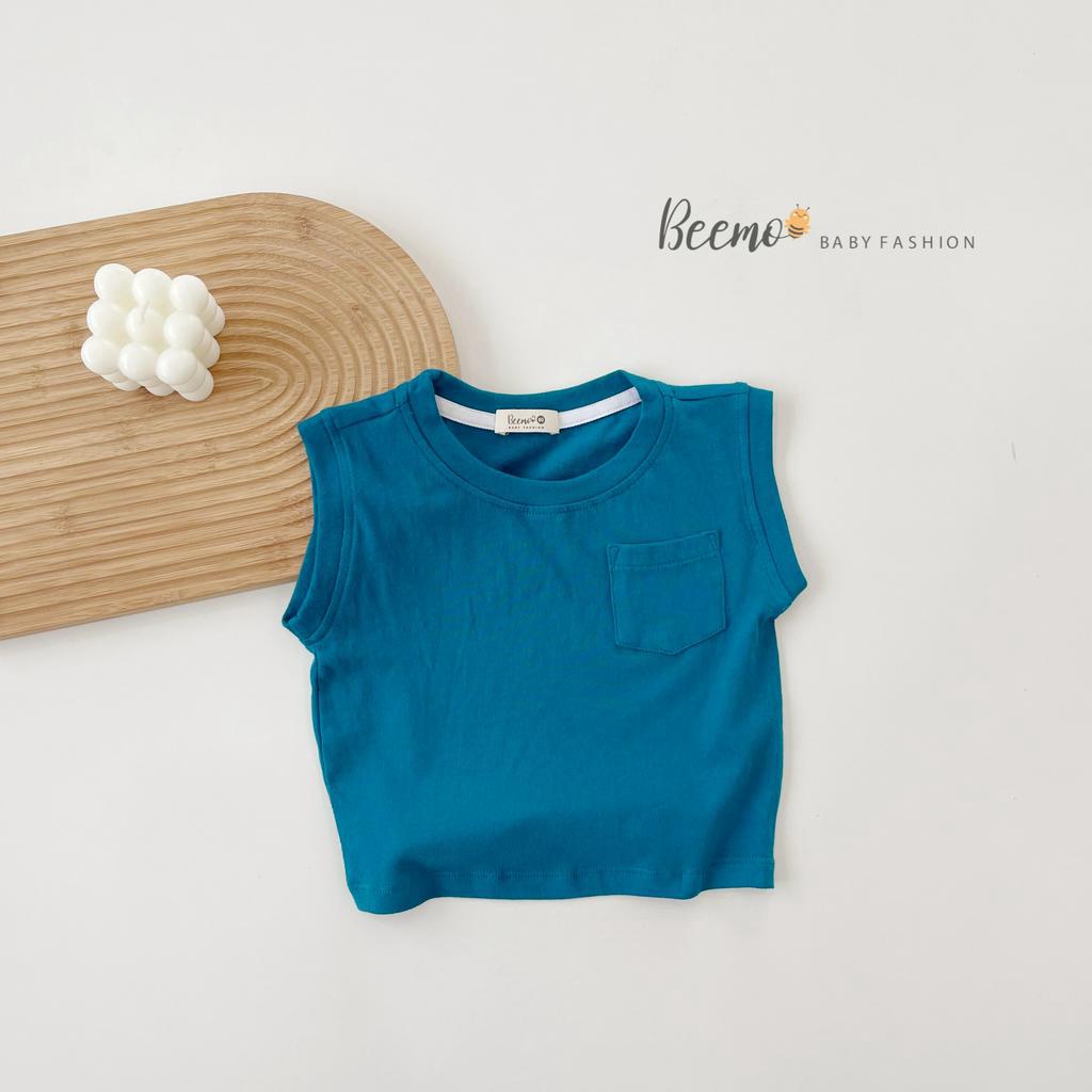 Áo ba lỗ 6 màu cho bé Beemo,Chất liệu cotton co giãn 4 chiều mềm mịn, thấm mồ hôi,Thiết kế basic phối túi ngực b270