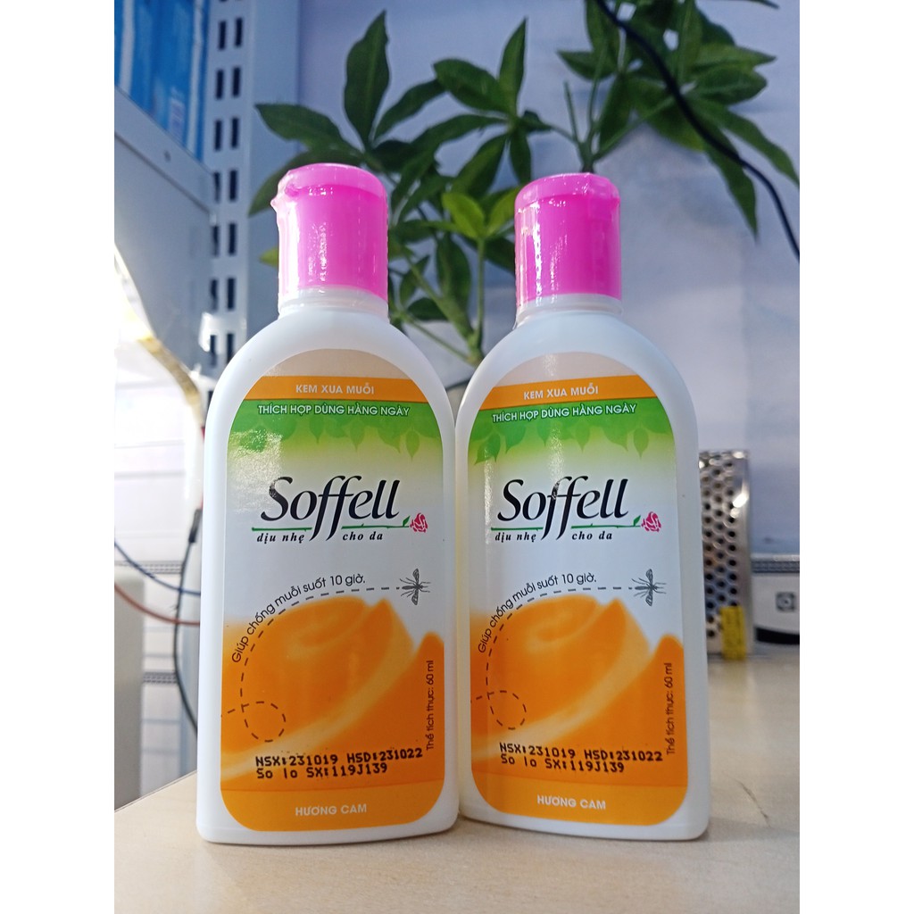 Combo 2 Kem chống muỗi Soffell hương cam 60ml