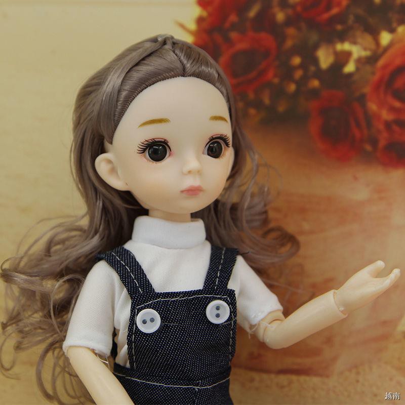 ☃⊕❏Búp bê Barbie bjd mới 30cm 3D mắt thật Cô gái chơi nhà Đồ công chúa Quà tặng ngày trẻ em