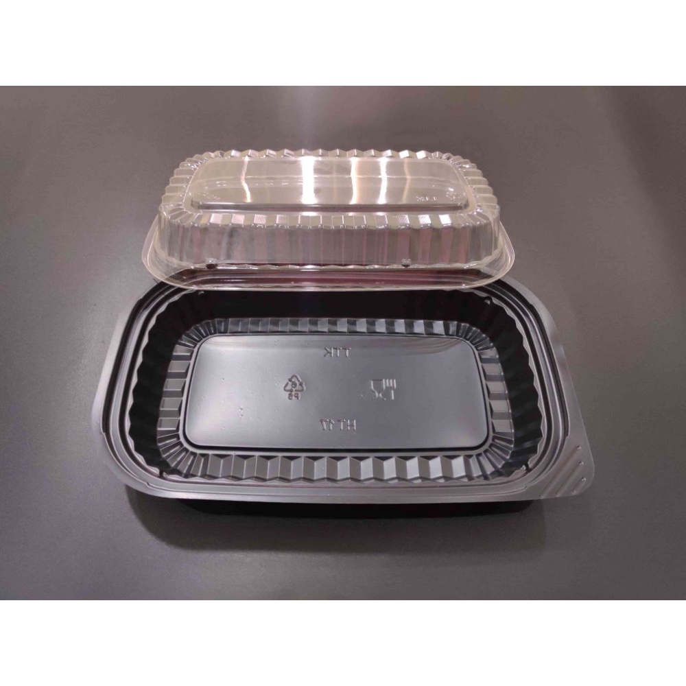 Hộp nhựa HT17  hộp đế đen hộp sushi