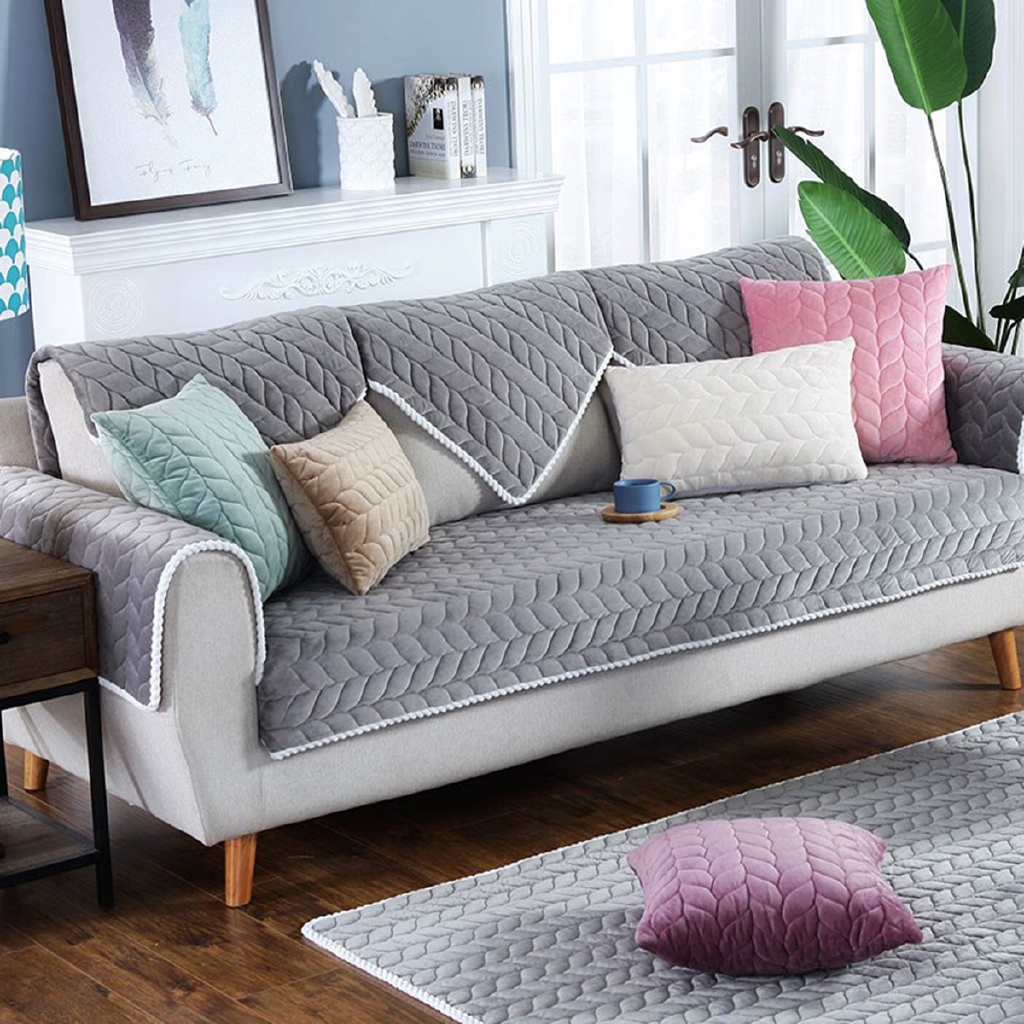 Tấm trải ghế sofa mềm mại chống trượt