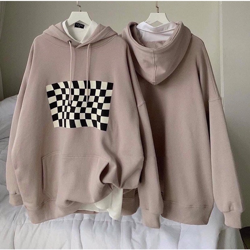 Áo Hoodie Kẻ Ô Nữ [FREESHIP] 🌸 Sweater nỉ form rộng tay bồng, kiểu dáng trẻ trung bánh bèo cá tính Ulzzang 🌸 | BigBuy360 - bigbuy360.vn