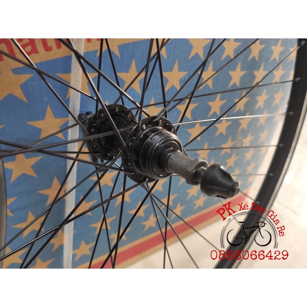 Bộ bánh xe đạp đua, Touring sử dụng líp vặn, phanh U, V, Cặp vành xe đạp 700c cao cấp