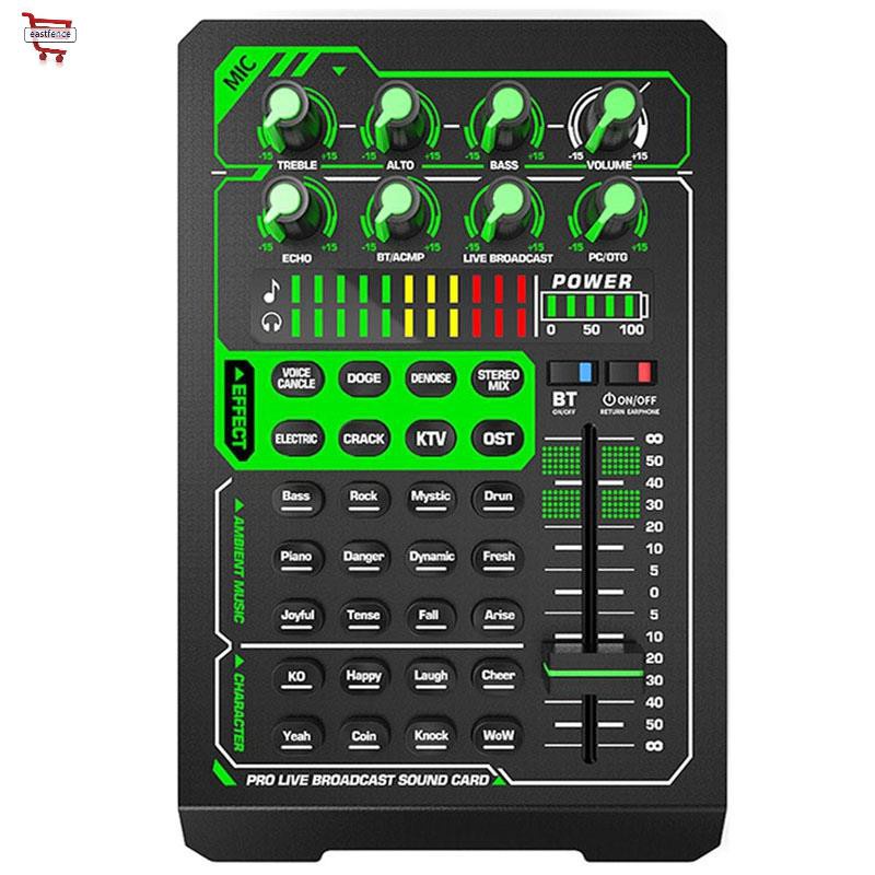 E1 Sound Card, Live Mixer Sound Card, for PC Podcast Gaming TikTok DJ