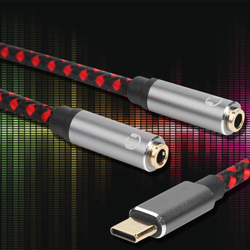 Dây Cáp Chuyển Đổi Cổng USB C Sang Cổng Tai Nghe 3.5mm 2 Trong 1 Type C Sang 3.5 Aux Cho Điện Thoại Glalxy S22 S20 S21