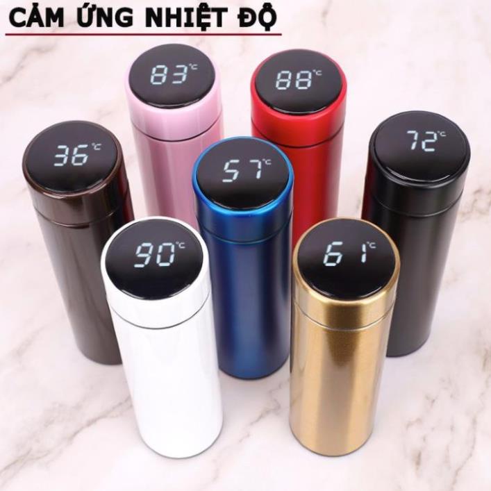 Bình Giữ Nhiệt Có Nắp Cảm Ứng Nhiệt Độ Inox 304 Cao cấp - 500ml
