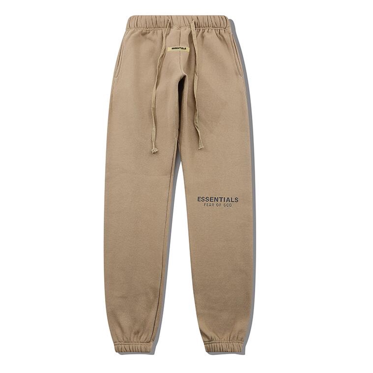 Quần thể thao jogger vải nhung kích thước lớn in chữ Fear OF GOD Essentials thời trang