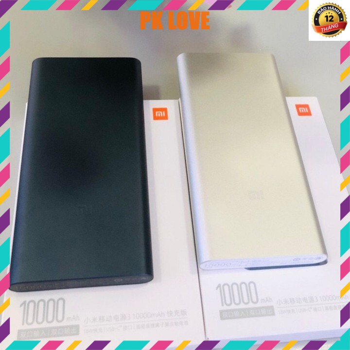 Sạc dự phòng Xiaomi Gen 3 chính hãng - Dung lượng 10.000mah [BH 12 THÁNG]