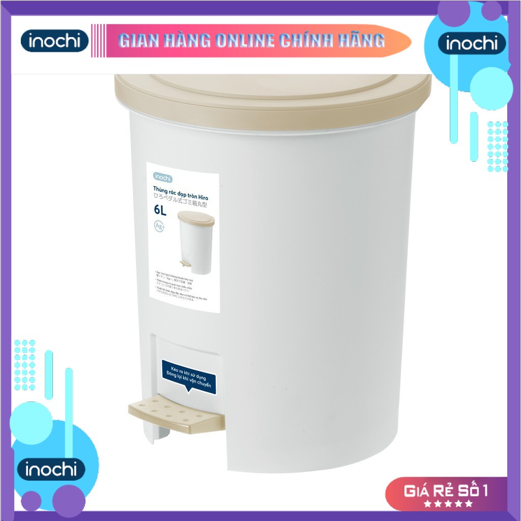 Thùng rác đạp tròn Inochi 6L