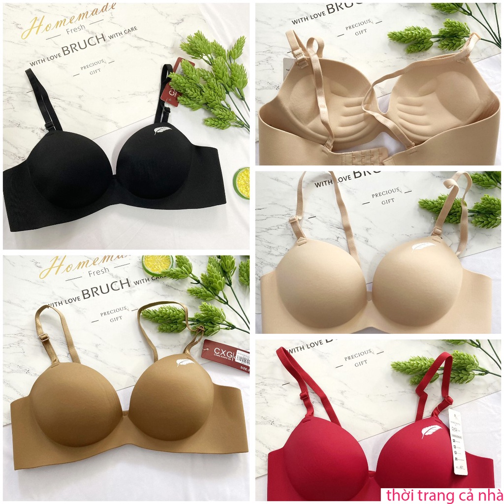 Áo ngực su không gọng mút mỏng hình chiếc lá - ANS01