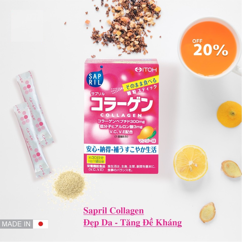 Bột uống dưỡng trắng Vitamin Collagen Naris Itoh 60g
