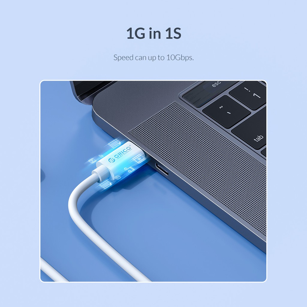 Cáp sạc và truyền dữ liệu Type C to Type C Orico CTC100M - Hàng Chính Hãng