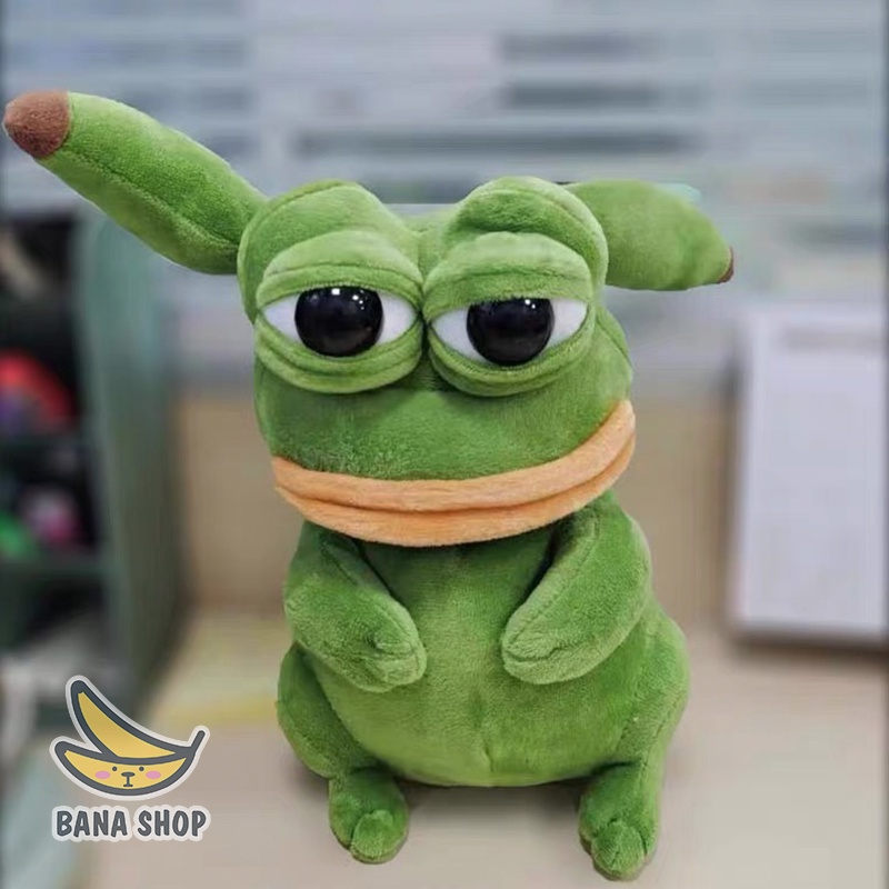 Gấu bông ếch xanh Pepe pikachu Pepepika Pekachu pika chê siêu bựa dành cho vozer