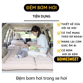 [Có Sẵn] Đệm Hơi Ô Tô - Nệm Giường Ô Tô Cao Cấp, Có Thể Làm Giường Dã Ngoại Kèm Bơm 9419