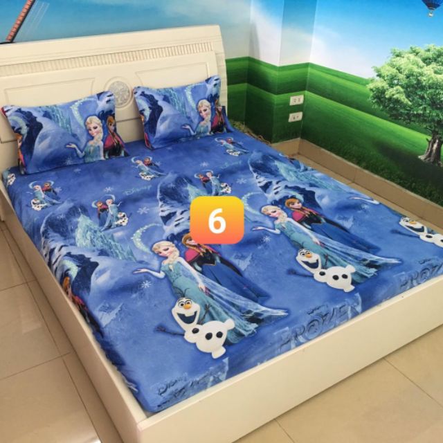 ( XẢ KHO BÁN LỖ) SET GA GỐI 3 MÓN KẺ MOON 1M6 COTTON POLY M648484