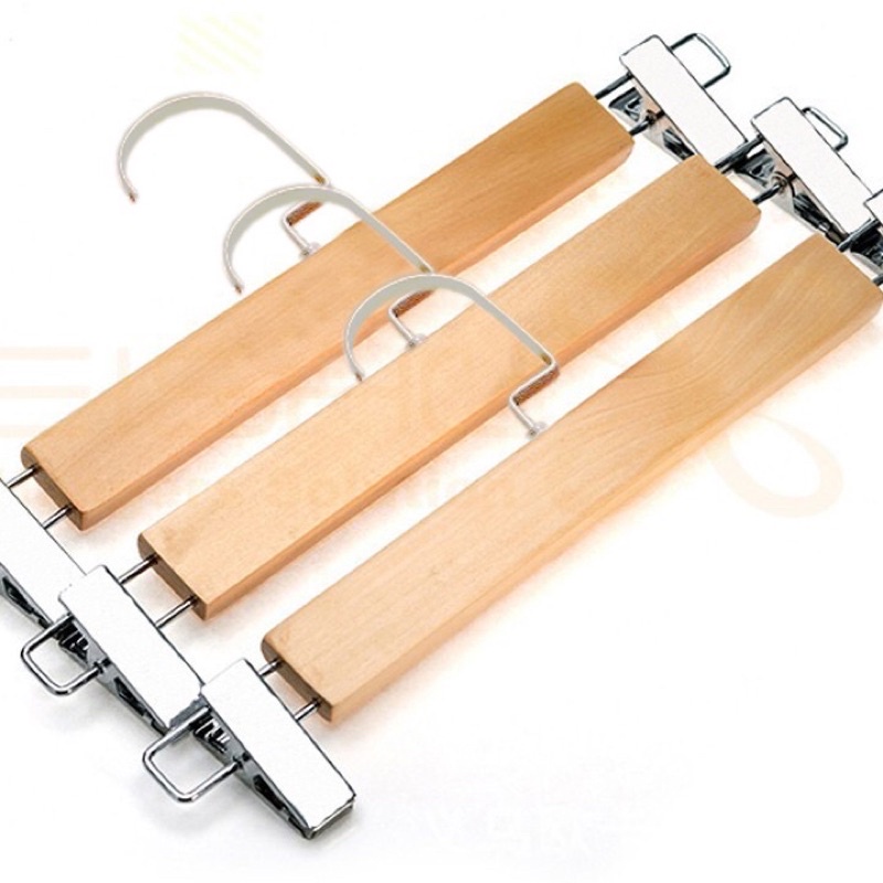 Kẹp quần gỗ người lớn màu vàng. Kẹp dùng cho Shop thời trang