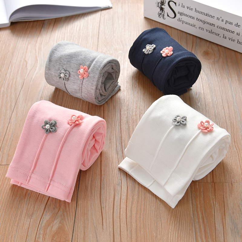 Quần Legging Thêu Hoa Cho Bé Gái