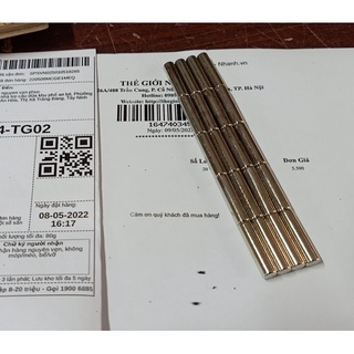 Nam châm trắng đất hiếm 5x20mm, nam châm siêu hút