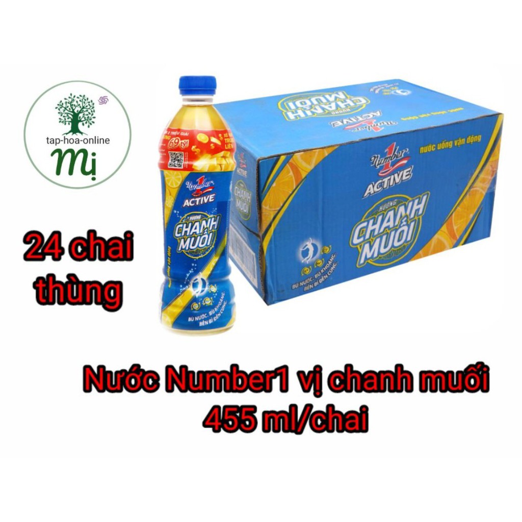 Thùng 24 chai Number One chanh muối 455ml