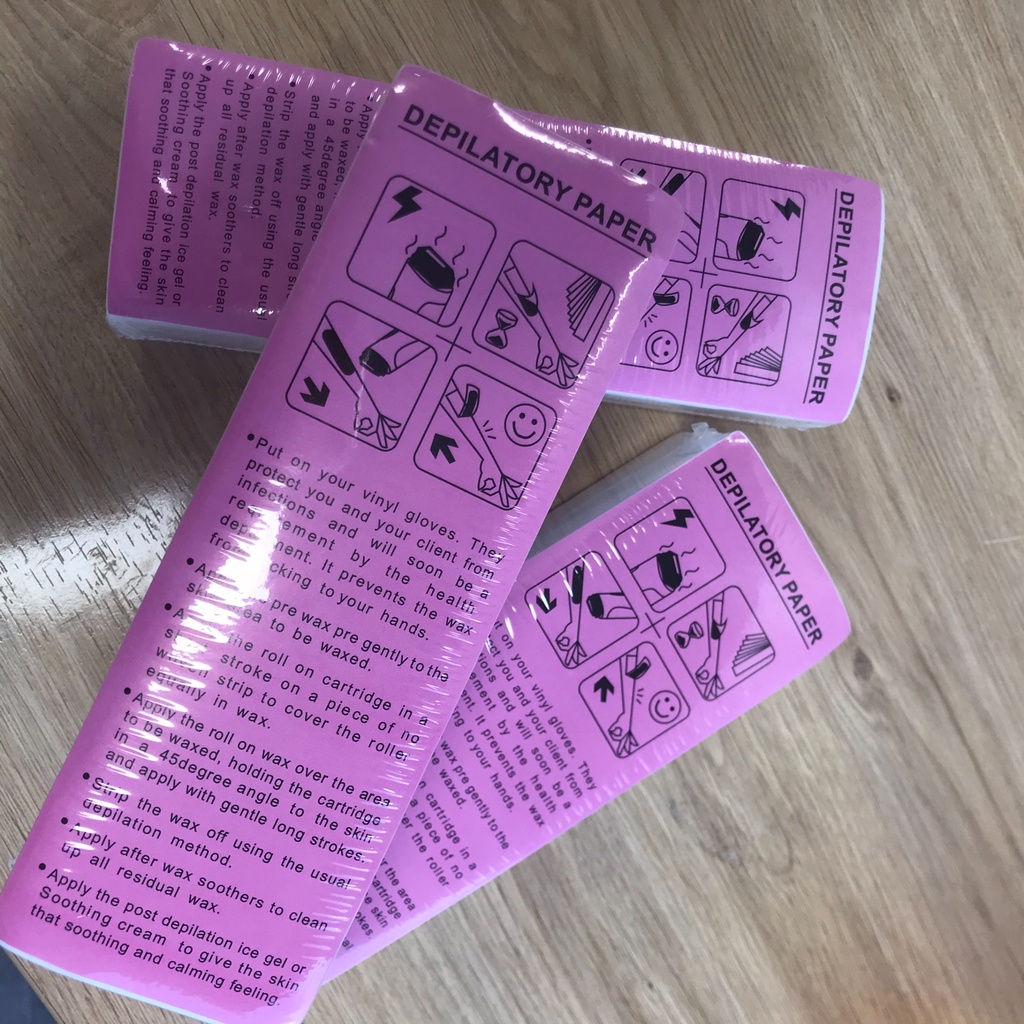 Set 100 Tờ Giấy wax lông Depilatory Paper