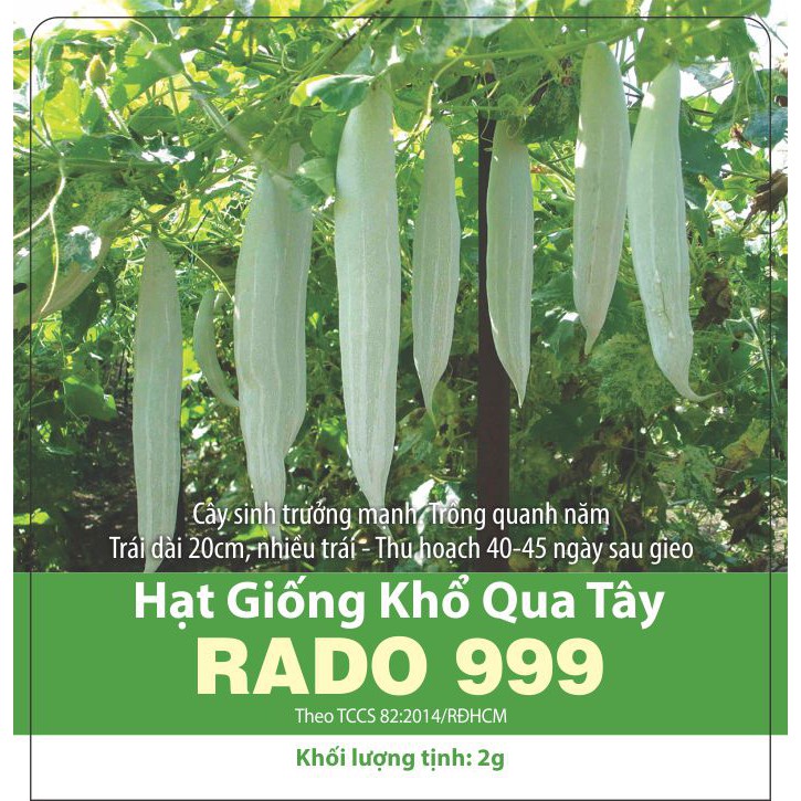 Hạt Giống Khổ Qua Tây Sai Trái, Giàu Dinh Dưỡng 2gr