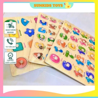 COMBO 3 bảng núm số, chữ và hình
