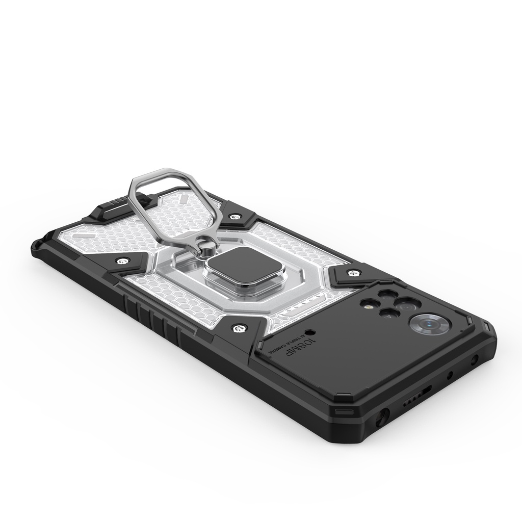 Ốp lưng Poco X4 Pro 5G tổ Ong Iring không gian mới chống sốc giá đỡ xem phim